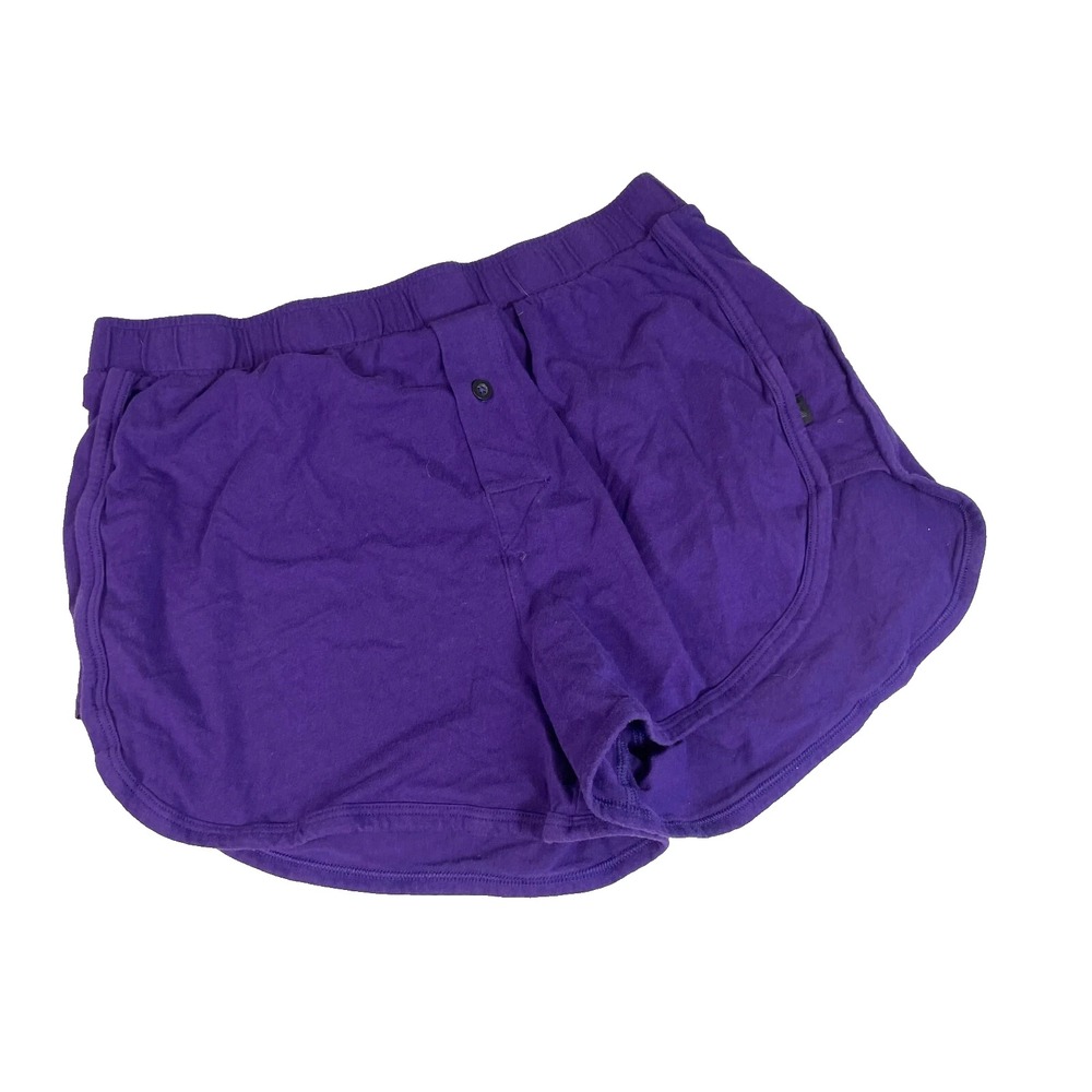 Savage X Fentry Retro Dolphin Sleep Shorts Mens S Purple 1 Button Retro Lounge